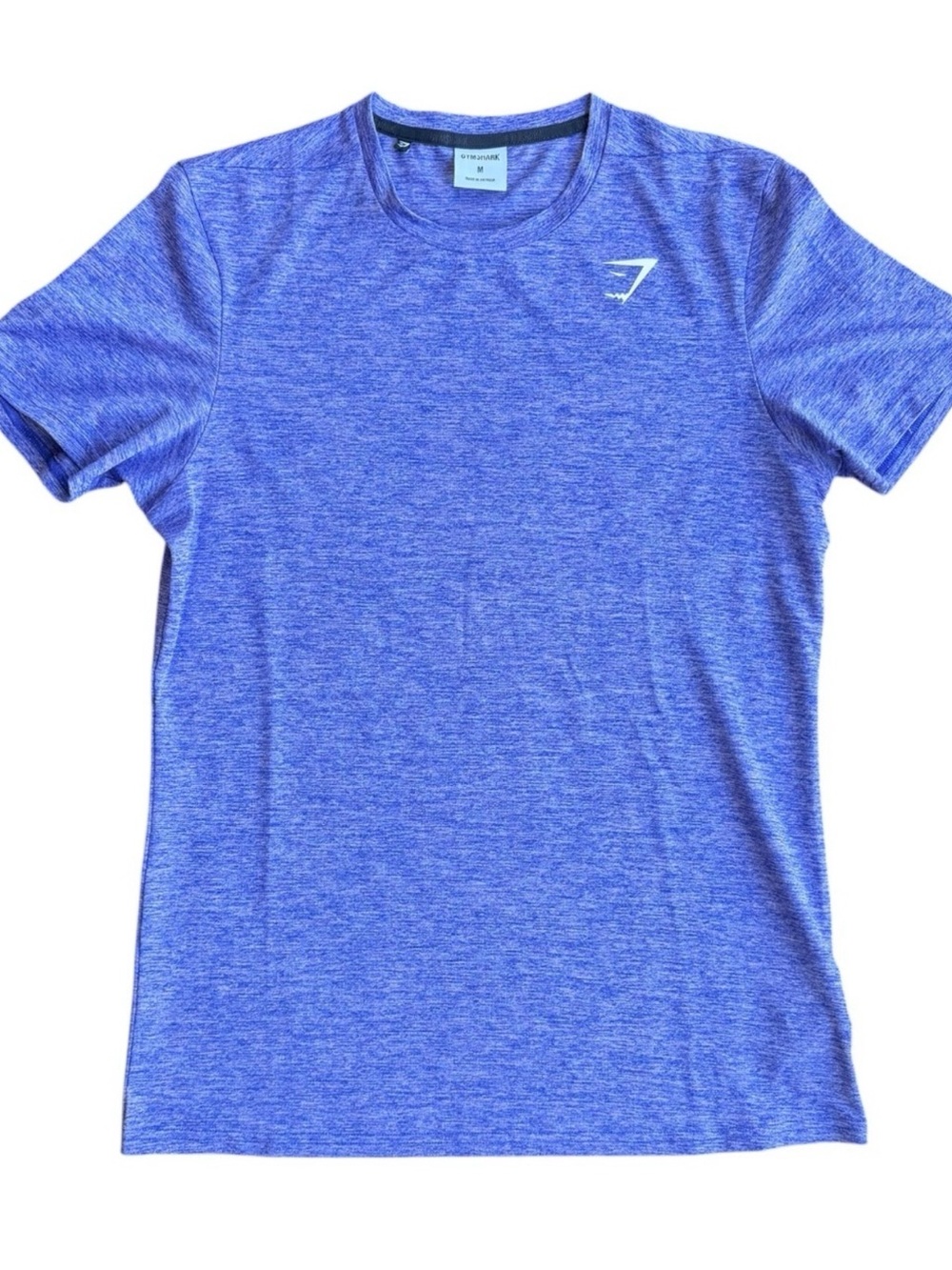Gymshark Menās Heather Royal Blue Short Sleeve Performance Tee